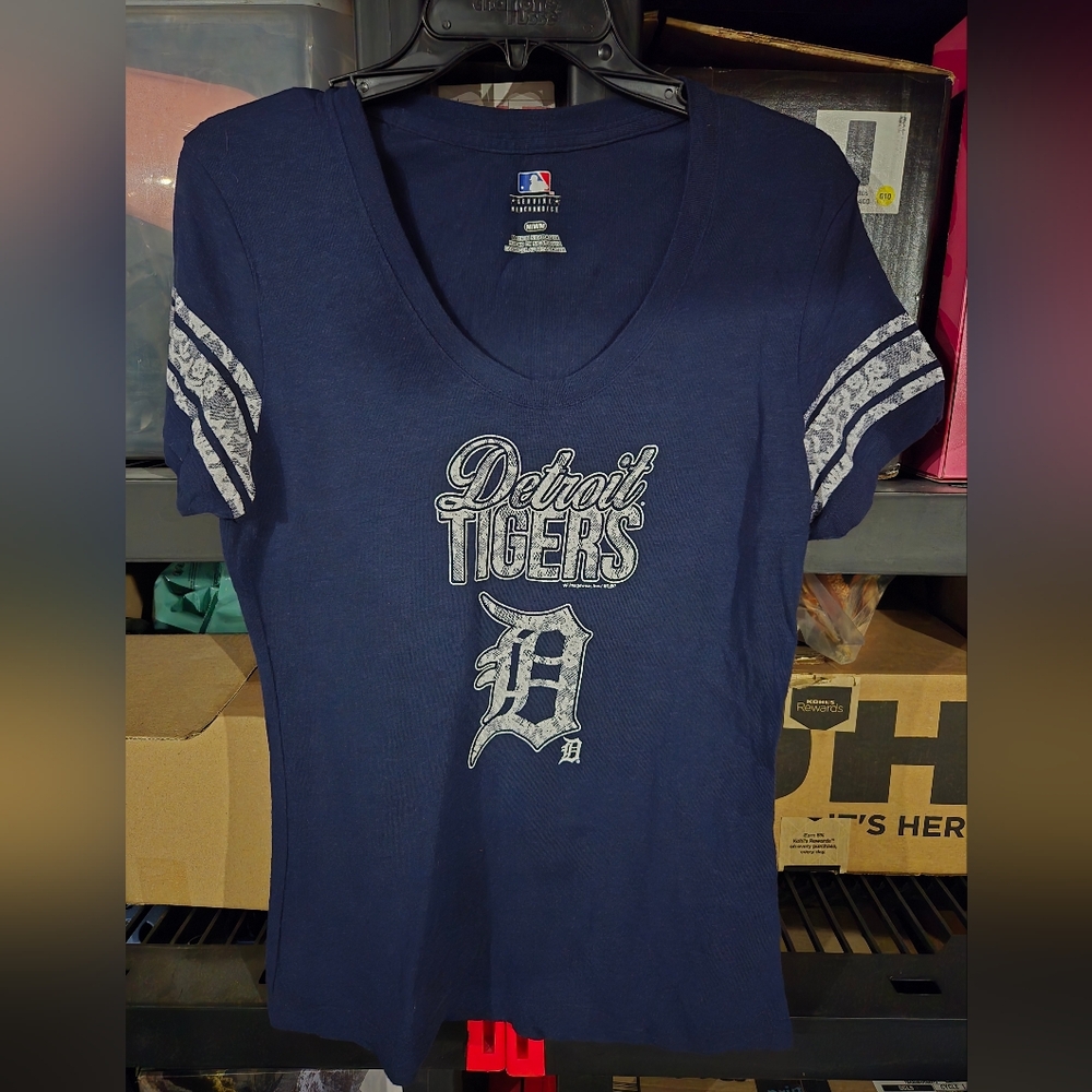 Detroit Tigers Navy Blue T-Shirt